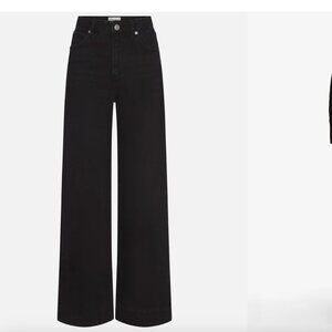 Frame Denim Black Wide Leg Jeans